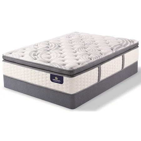 King Plush Super Pillow Top Premium Pocketed Coil Mattress and 5" StabL-Base® Low Profile Foundation